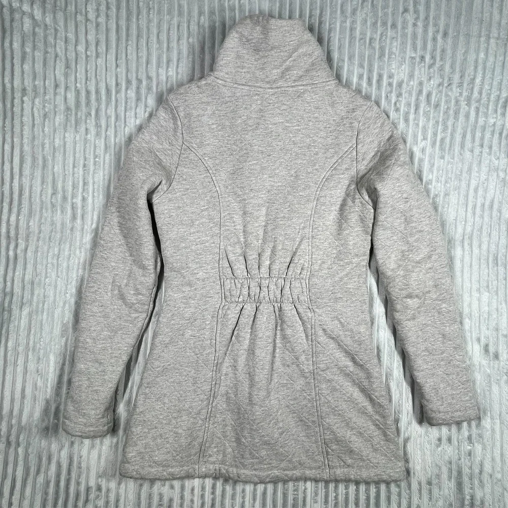North Face Caroluna Quilted Fleece Lined Jacket Women's S Gray Warm Comfort Prep